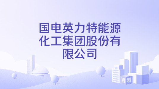 国电英力特能源化工集团股份有限公司