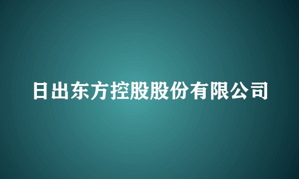 日出东方控股股份有限公司