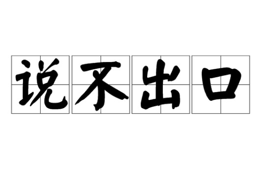 说不出口(汉语词语)
