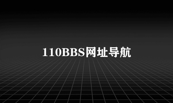 110BBS网址导航