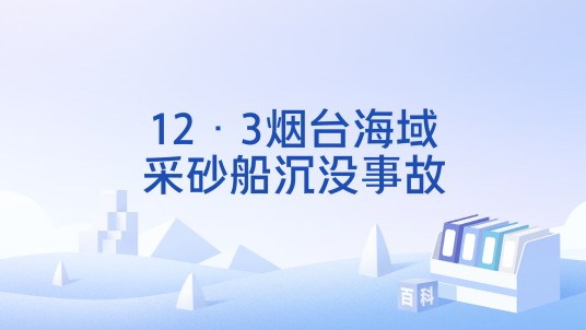 12·3烟台海域采砂船沉没事故