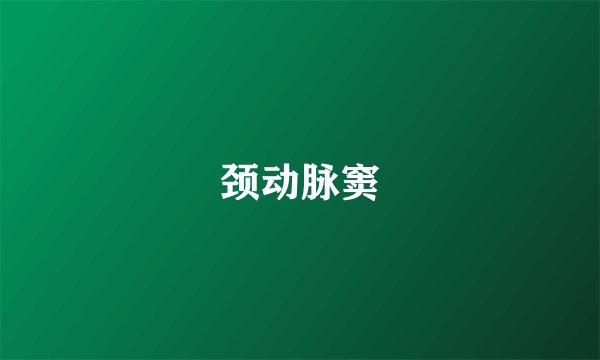 颈动脉窦