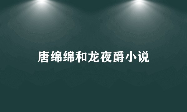 唐绵绵和龙夜爵小说