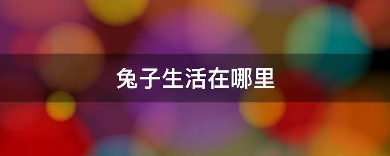 兔子生活在哪里