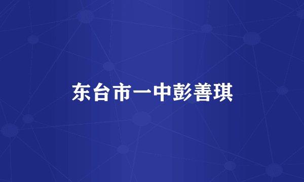 东台市一中彭善琪