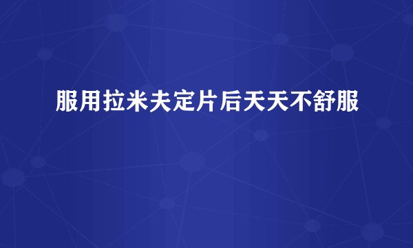 服用拉米夫定片后天天不舒服