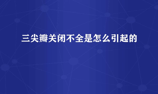 三尖瓣关闭不全是怎么引起的