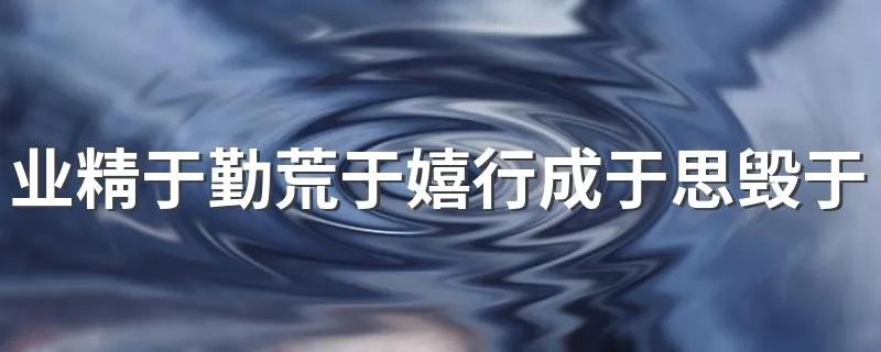 业精于勤荒于嬉行成于思毁于随随是什么意思 业精于勤荒于嬉行成于思毁于随意思