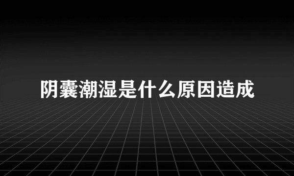 阴囊潮湿是什么原因造成