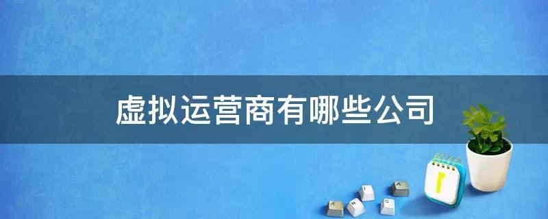 虚拟运营商有哪些公司