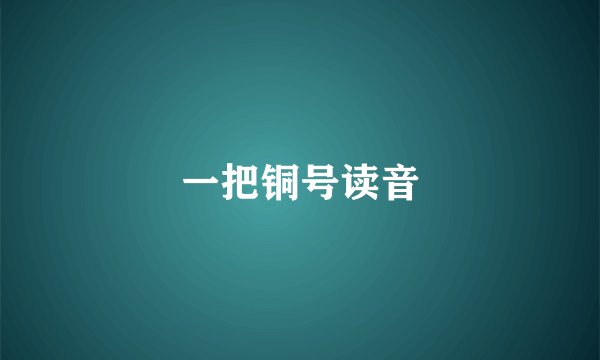 一把铜号读音