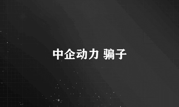 中企动力 骗子