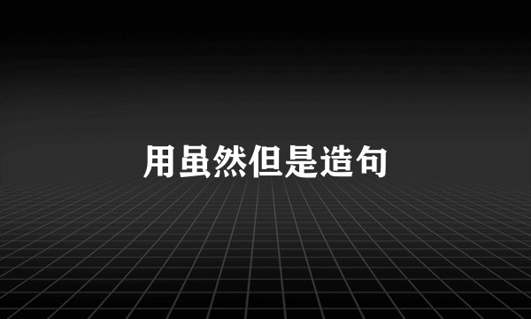 用虽然但是造句