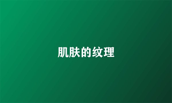 肌肤的纹理