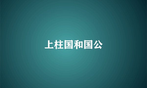 上柱国和国公