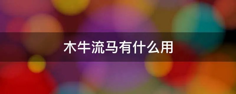 木牛流马有什么用