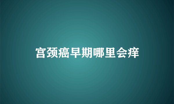 宫颈癌早期哪里会痒