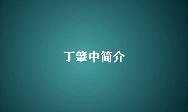 丁肇中简介