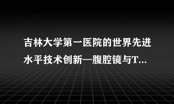 吉林大学第一医院的世界先进水平技术创新—腹腔镜与TEM双镜联合完成腹部无辅助切口的结直肠手术。