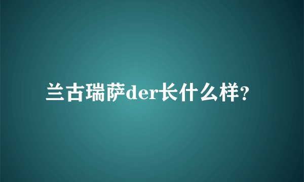 兰古瑞萨der长什么样?