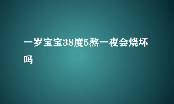 一岁宝宝38度5熬一夜会烧坏吗
