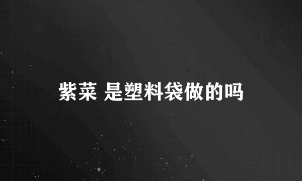 紫菜 是塑料袋做的吗