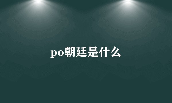 po朝廷是什么