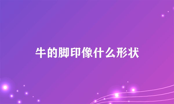 牛的脚印像什么形状