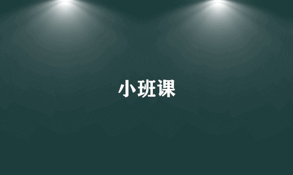 小班课