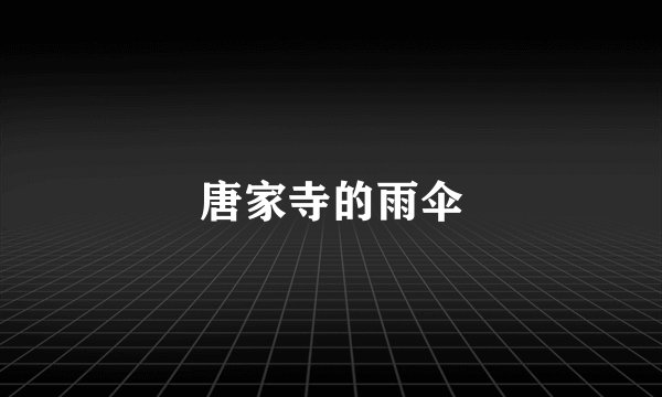 唐家寺的雨伞