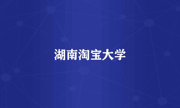 湖南淘宝大学