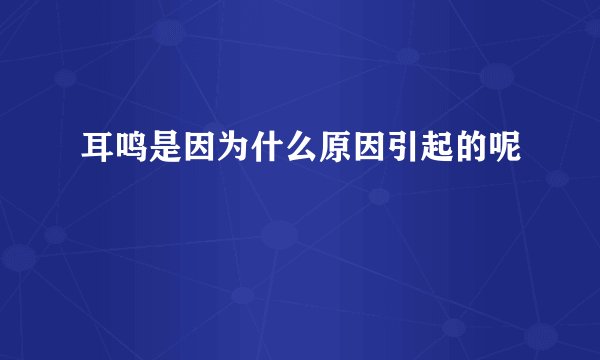 耳鸣是因为什么原因引起的呢