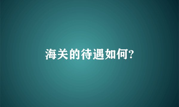 海关的待遇如何?
