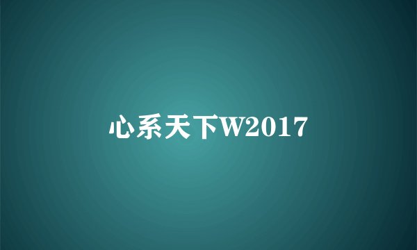 心系天下W2017