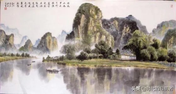 怎么画桂林山水风景图?