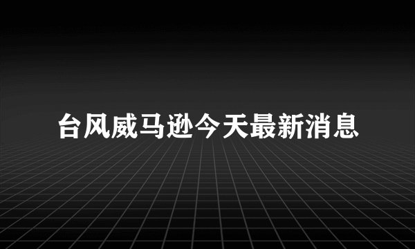 台风威马逊今天最新消息