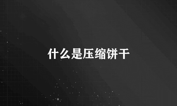什么是压缩饼干