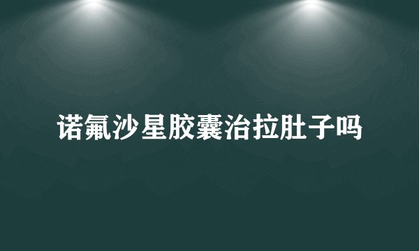 诺氟沙星胶囊治拉肚子吗