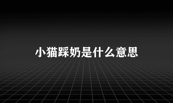 小猫踩奶是什么意思