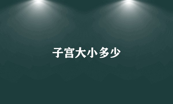 子宫大小多少