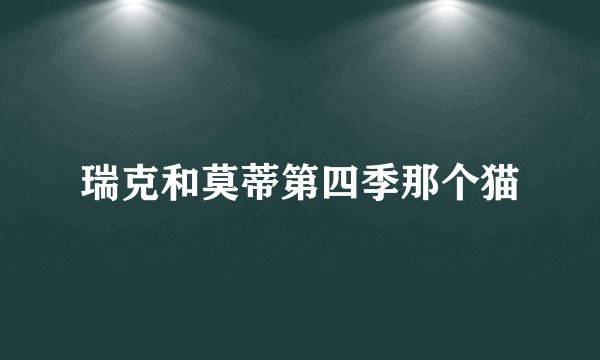 瑞克和莫蒂第四季那个猫