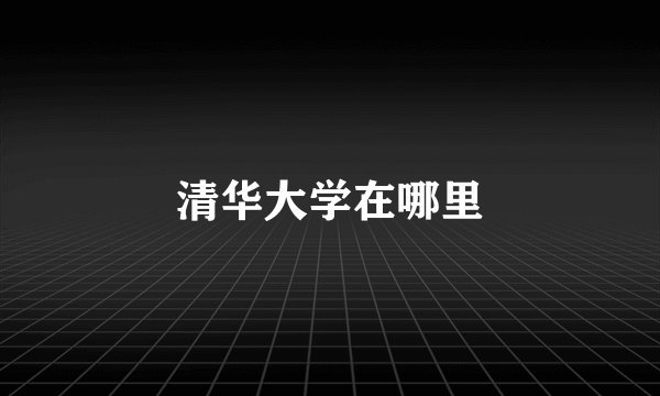 清华大学在哪里