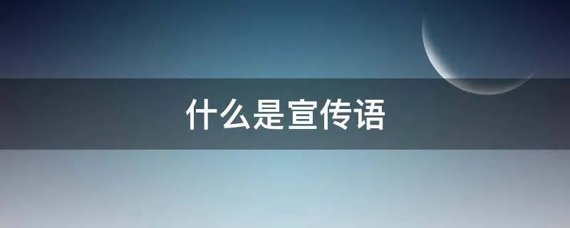 什么是宣传语