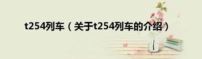 t254列车（关于t254列车的介绍）