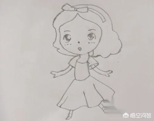 公主简笔画怎么画?