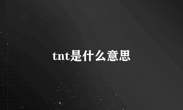 tnt是什么意思