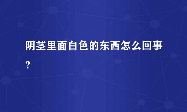 阴茎里面白色的东西怎么回事？