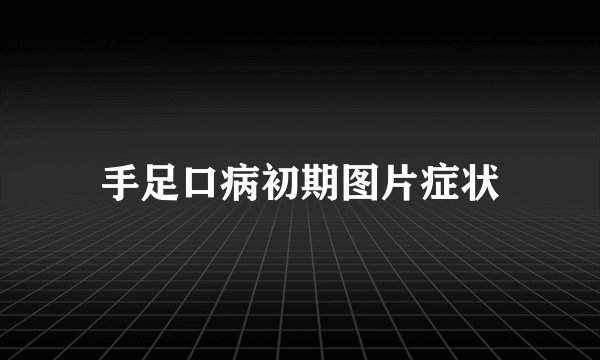 手足口病初期图片症状