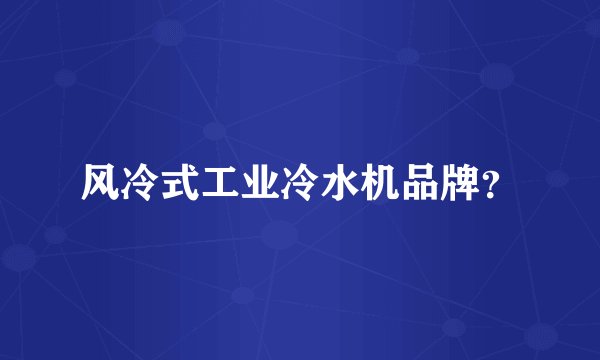 风冷式工业冷水机品牌？