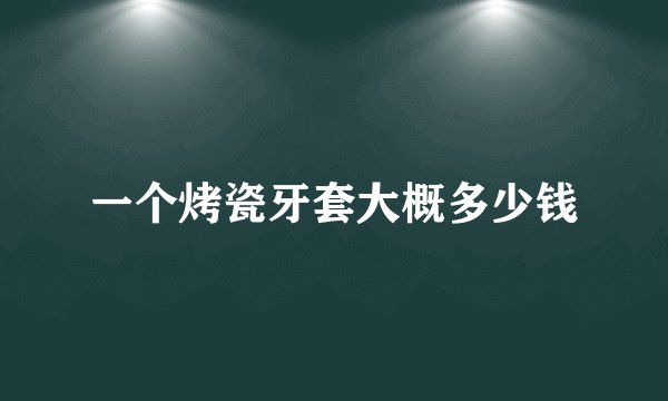 一个烤瓷牙套大概多少钱
